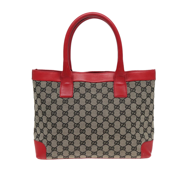 GUCCI GG Canvas Hand Bag Beige Red 002 1119 Auth 79632 - Picture 2 of 16